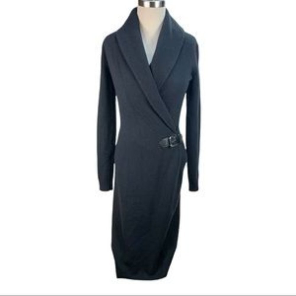 Ralph Lauren Black Label Cashmere Wool Blend Sweater Dress